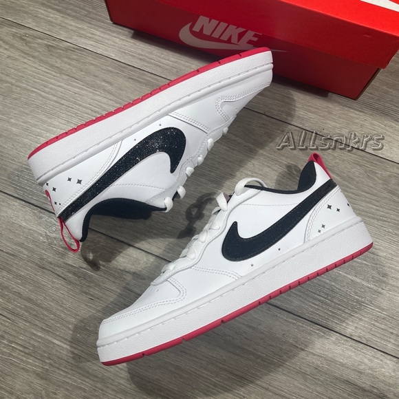 Nike Court Low GS White Pink Grey - Picture 6 of 9